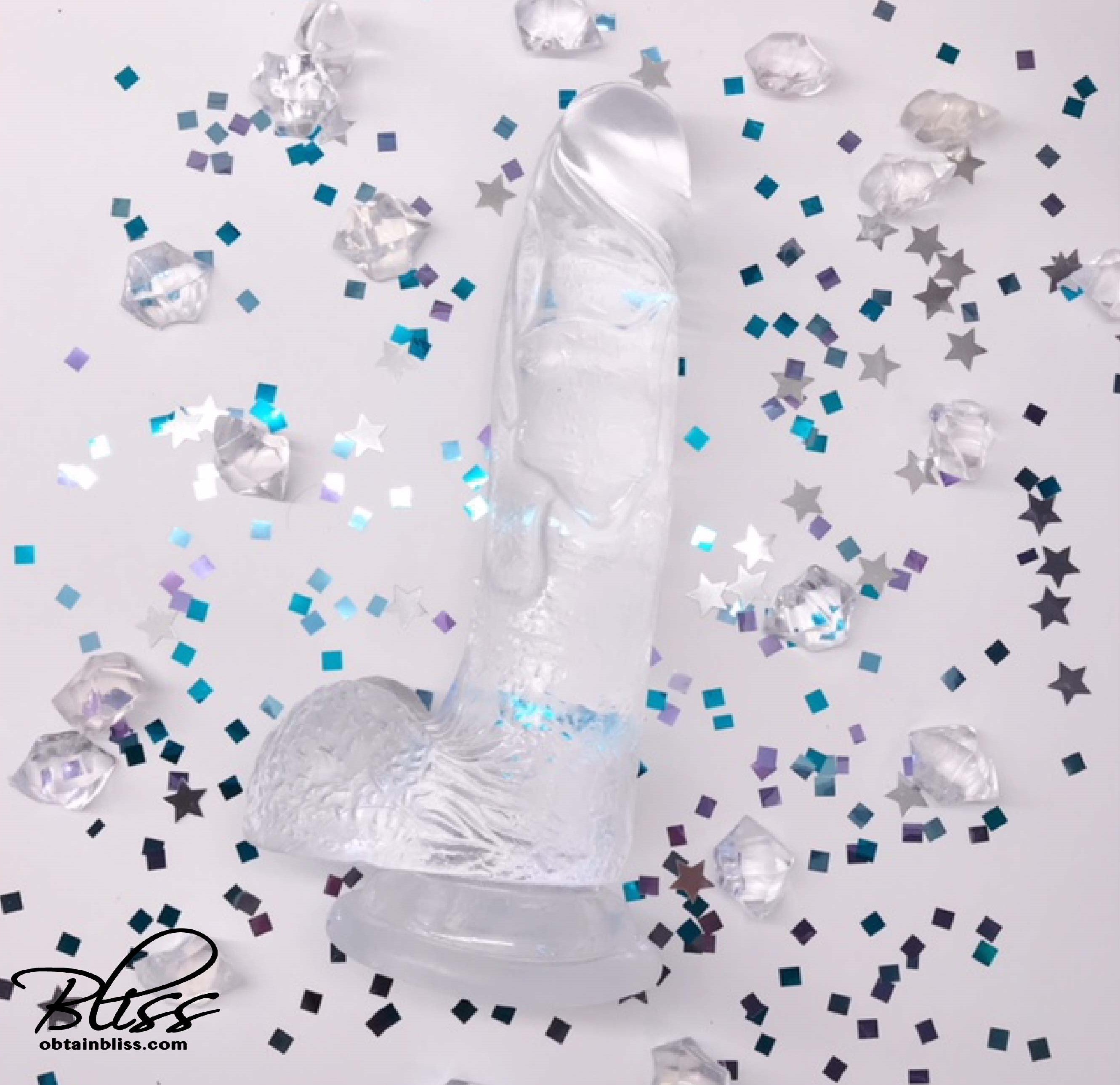 7" Clear Suction Dildo