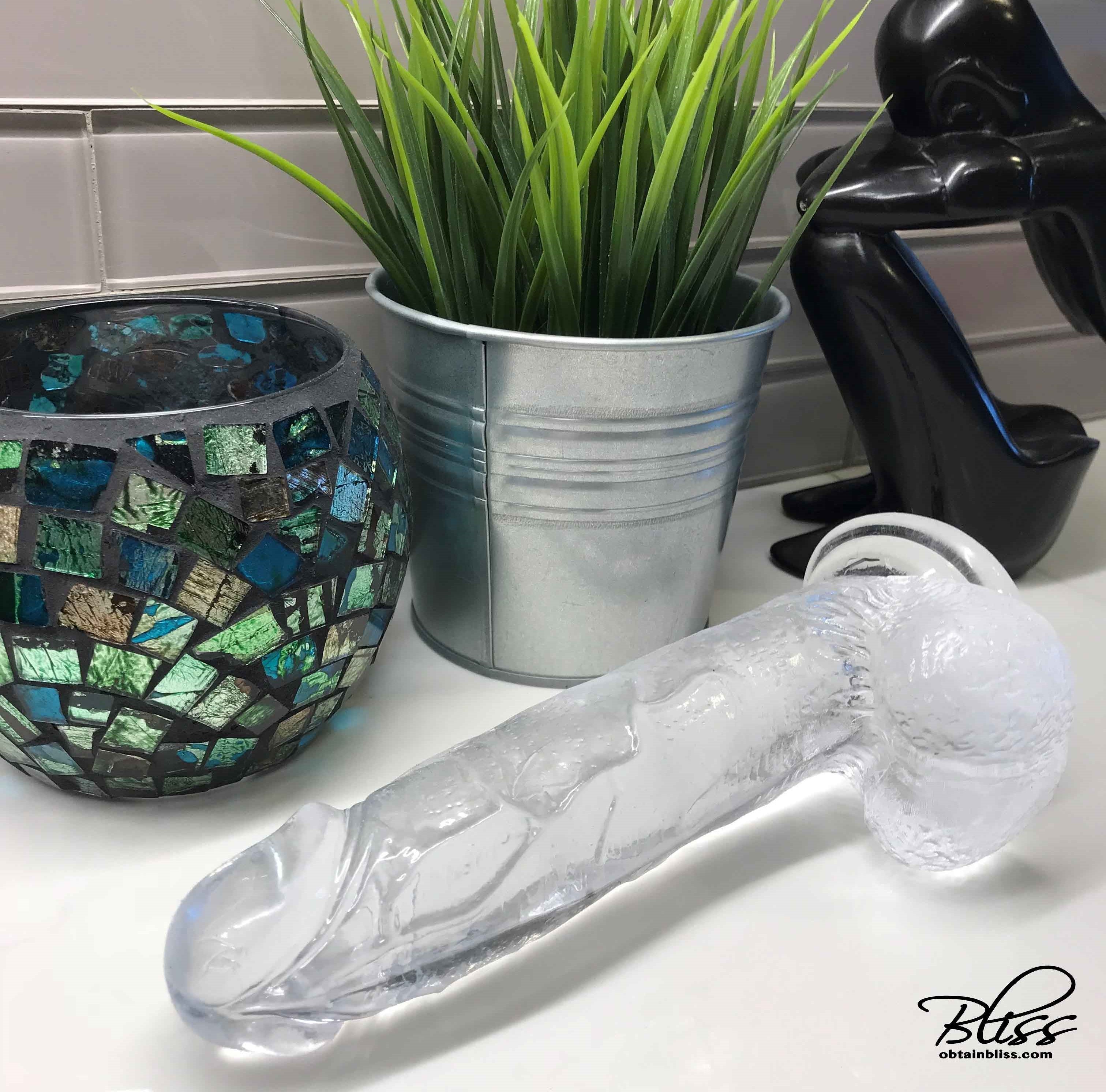 7" Clear Suction Dildo