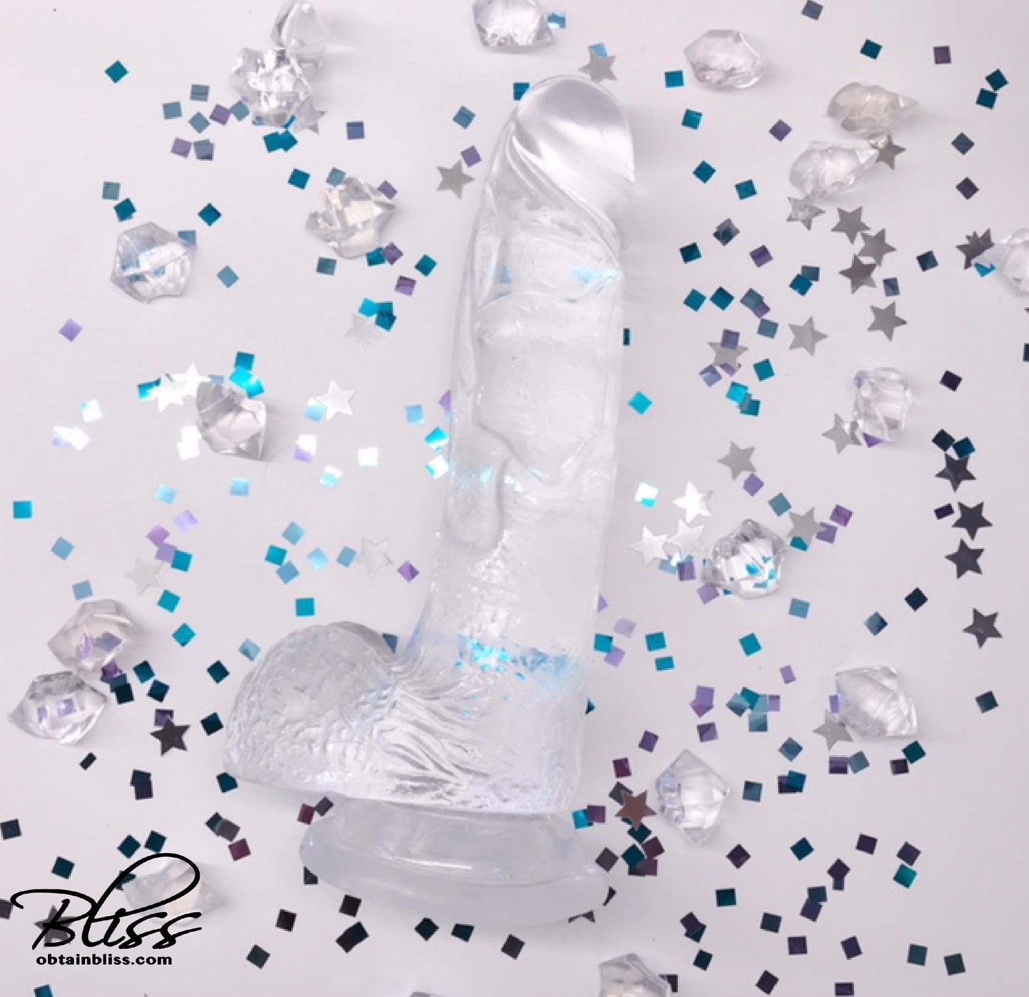 8" Clear Suction Dildo