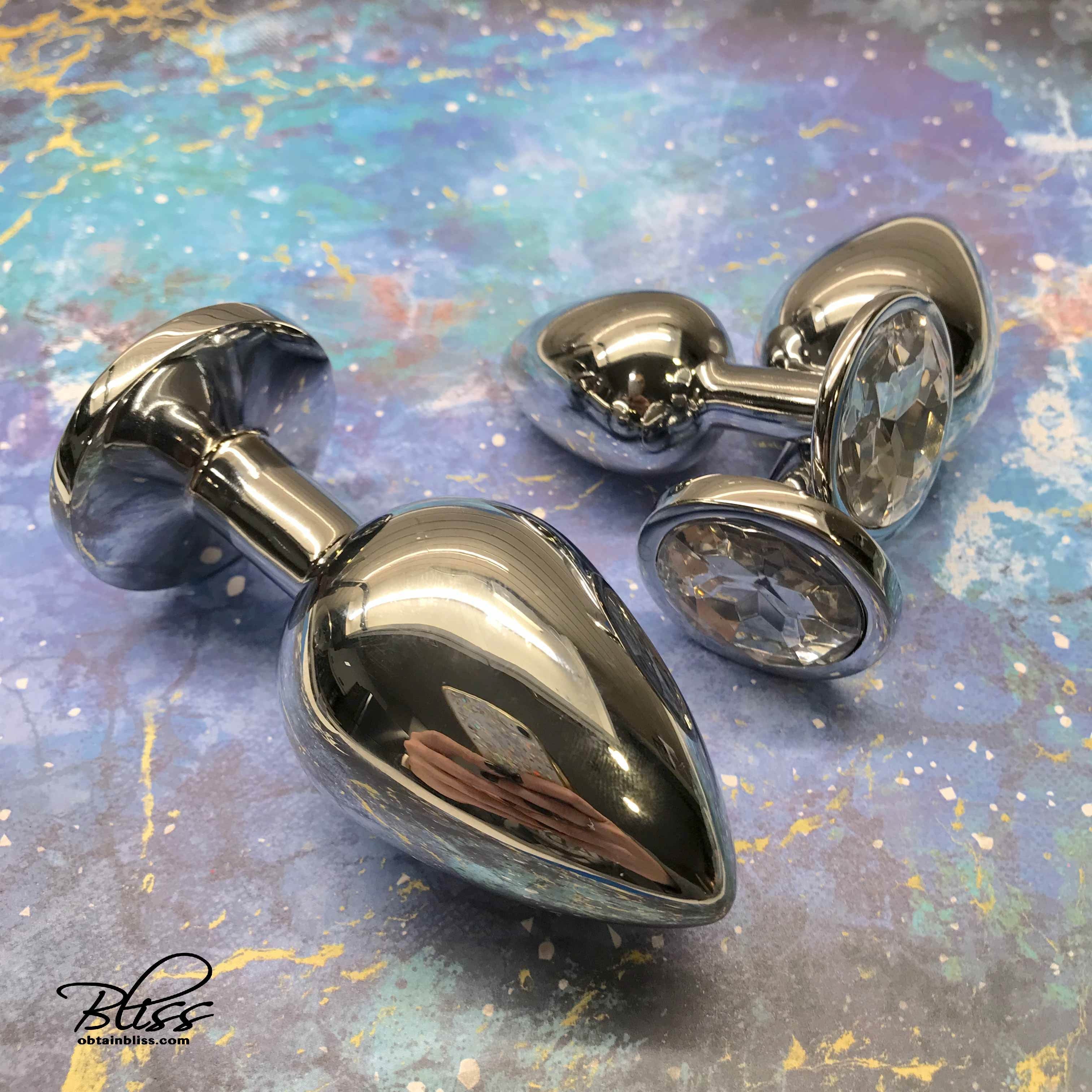 Gem Alloy Jeweled Butt Plugs (3 Pack)