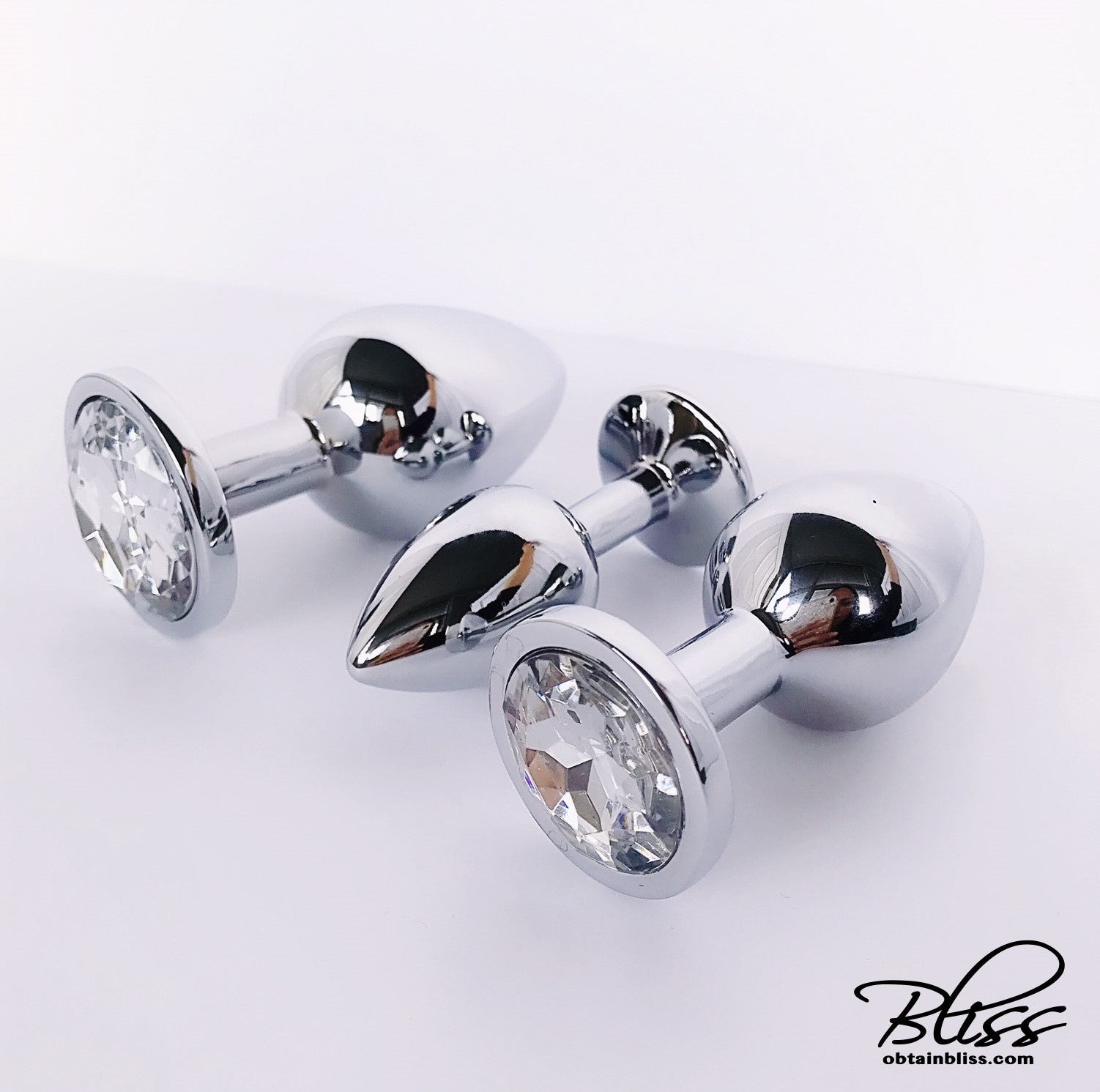 Gem Alloy Jeweled Butt Plugs (3 Pack)