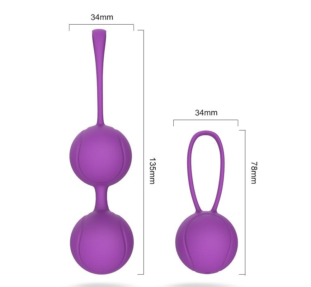 Purple Round Weighted Kegel Balls (2-Piece Set)