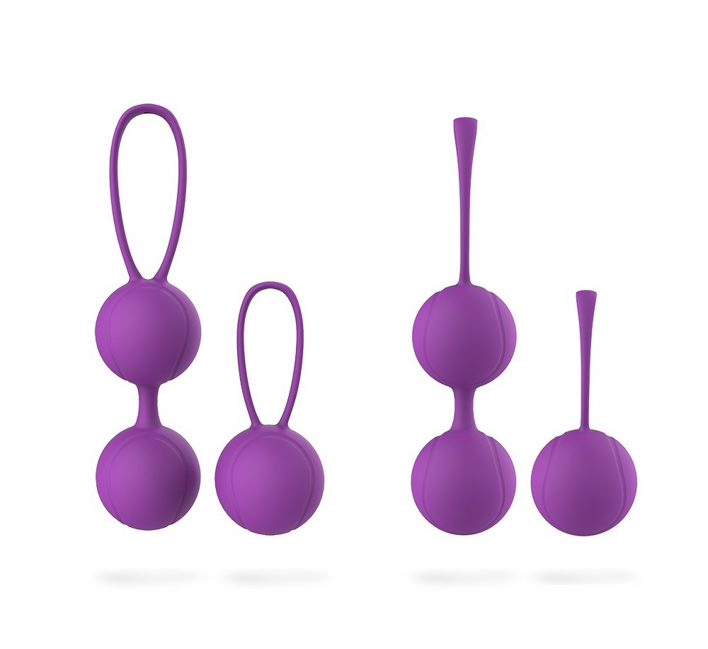 Purple Round Weighted Kegel Balls (2-Piece Set)