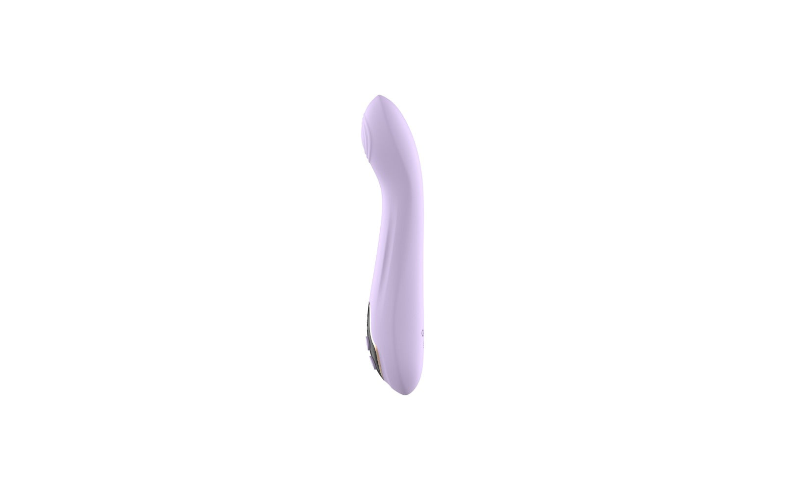 Sway lavender G-spot vibrator side profile showing ergonomic curved shape