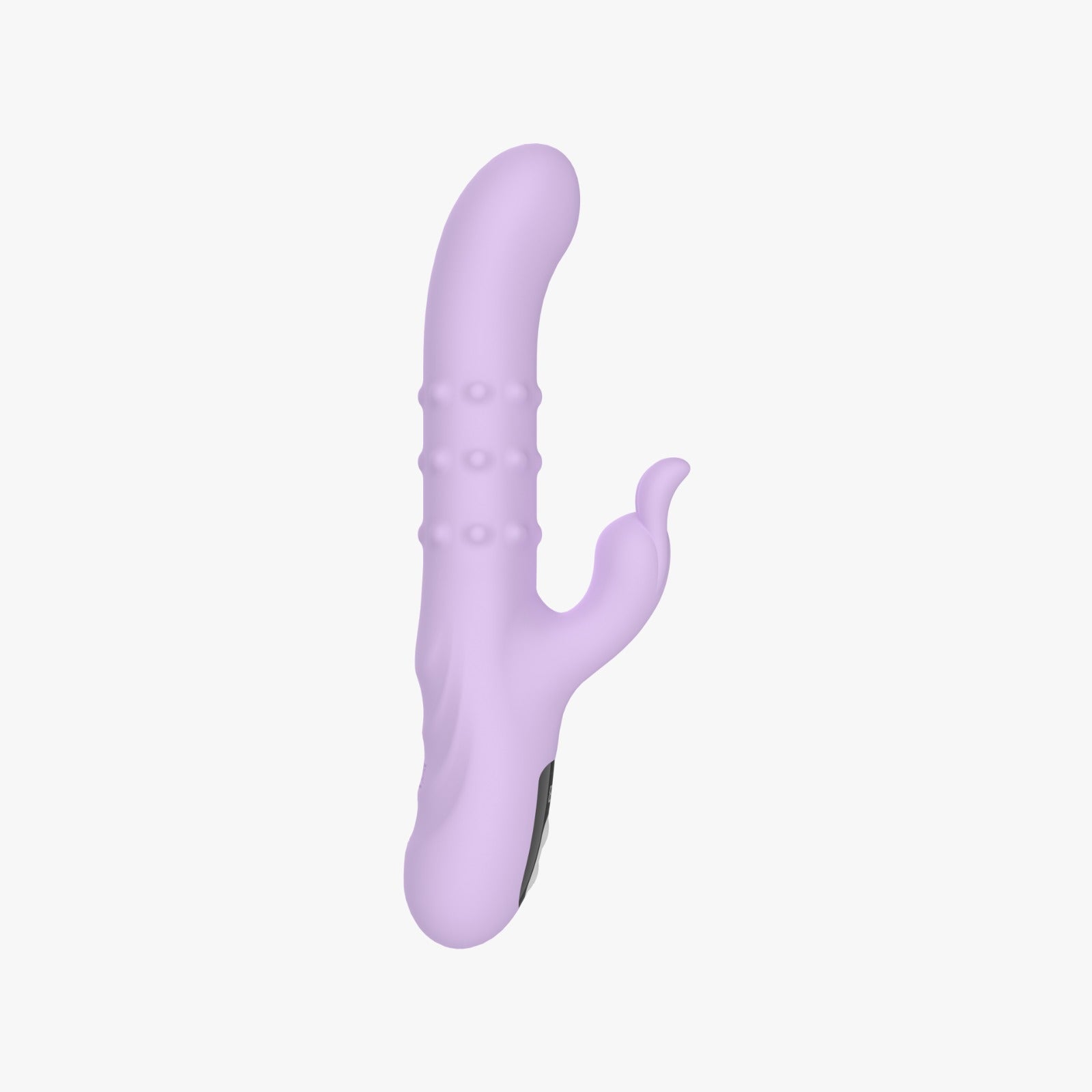 Textura lavender rabbit vibrator with curved tip and wave-motion massage bumps