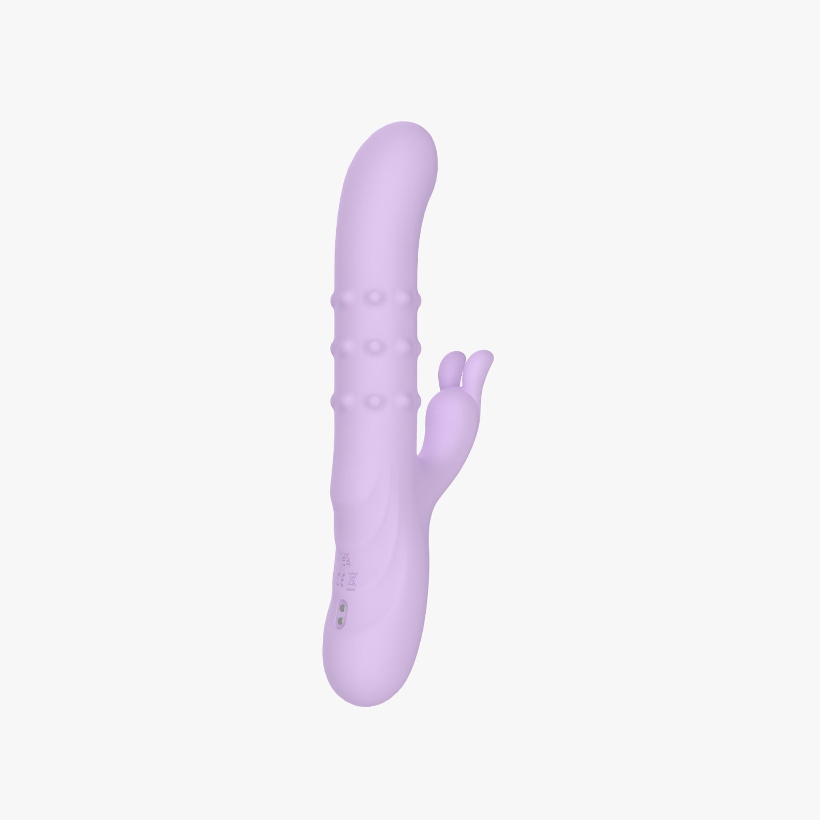 Textura purple rabbit vibrator showing textured shaft and ergonomic curved design
